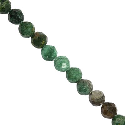20cts Natural African Jade Faceted Rounds Approx 4mm, 20cm Strand