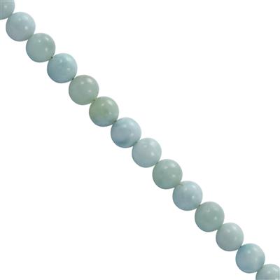 12cts Larimar Plain Round, Approx 4mm, 10cm Strand 