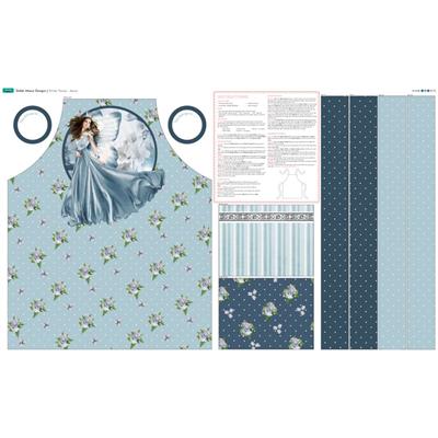 Debbi Moore Designs Winter Fairies Blue Apron Fabric Panel (140cm x 85cm)