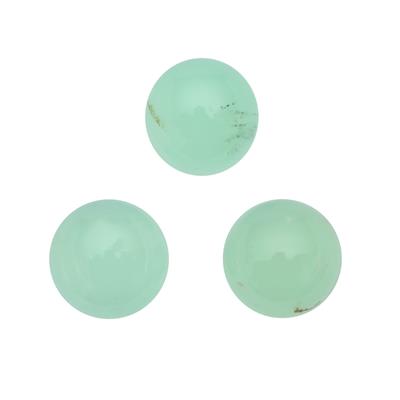 1.7cts Prase Green Opal 6x6mm Round Pack of 3 (N)