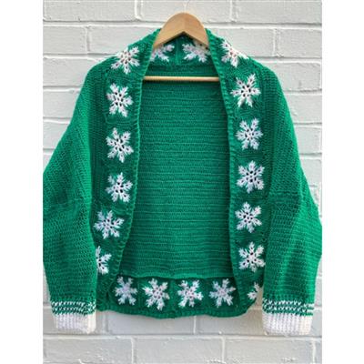 Adventures in Crafting Emerald Let it Snow Crochet Shrug Kit