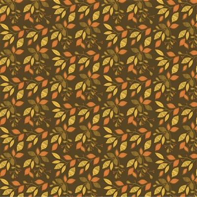 Sandy Gervais Adel in Autumn Chocolate Leaves Fabric 0.5m