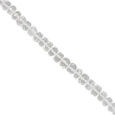 22cts Itinga Petalite Graduated Faceted Rondelle Approx 3x2 to 5x3mm, 20cm Strand