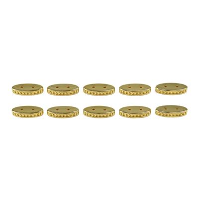 Gold Plated Base Metal Lalaria Carrier Beads, approx 9 x 21mm, 10pcs