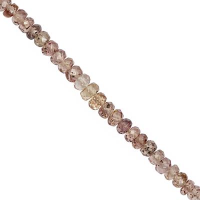12cts Malaya Garnet Faceted Rondelles Approx 2 to 3mm 11cms Strands