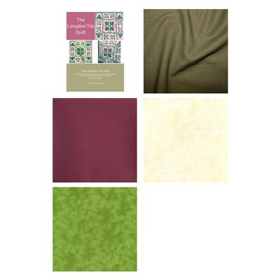 Delphine Brooks' Green The Longdon Tile Quilt Kit: Instructions & Fabrics (3m)