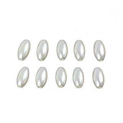Egg Shaped Plastic Beads, Approx 6x12mm (10pcs)
