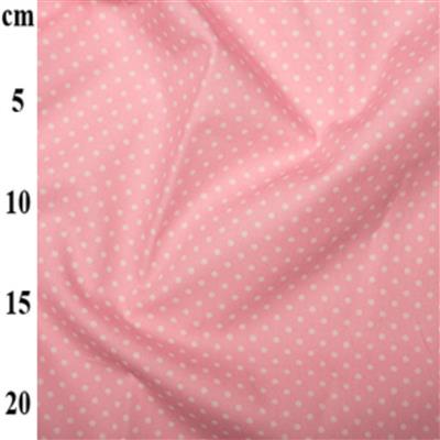 Rose and Hubble Cotton Poplin Spots on Mid Pink Fabric 0.5m