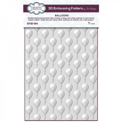 Creative Expressions Balloons 5.8 in x 7.5 in 3D Embossing Folder