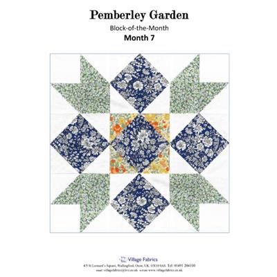 Village Fabrics Pemberley Garden Block of the Month - Block 7