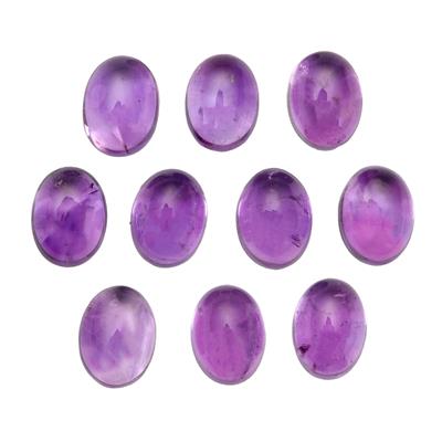 10cts Zambian Amethyst Oval Approx 8x6mm (Pack of 10)