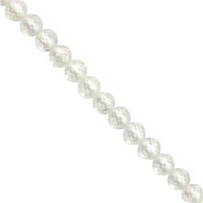 20cts White Topaz Faceted Round Approx 3mm 30cm Strands 
