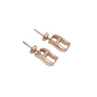 Rose Gold Plated 925 Sterling Silver Leaf Shape Bail, Approx 17x3mm (Pack of 2)