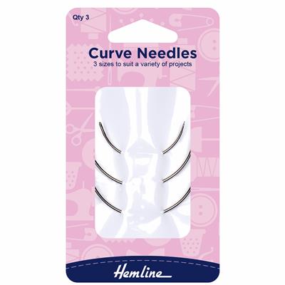 Hand Sewing Needles: Curved Set: 3 Pieces