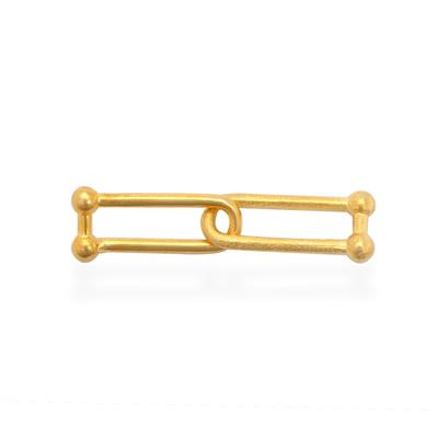Gold Plated 925 Sterling Silver Link with Stardust Effect, Approx 9x40mm