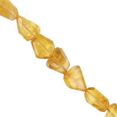 60cts Citrine faceted Tumble Approx 10x8 to 16x10 mm, 13cm Strand