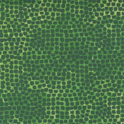 Moda Starflower Christmas Green Dot Fabric 0.5m