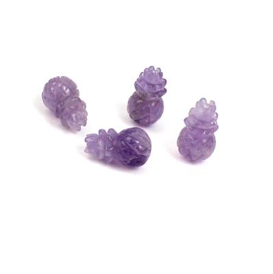55cts Amethyst Pineapples Approx 12x20mm (4pcs)