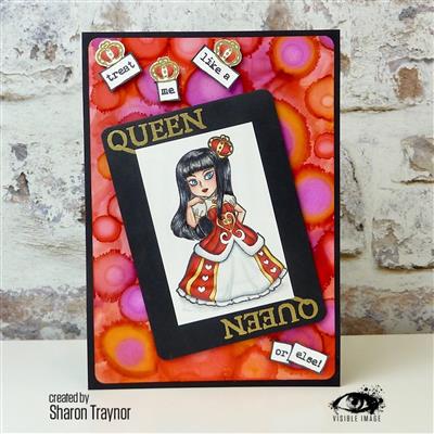 Visible Image Queen of Hearts Stamp Set
