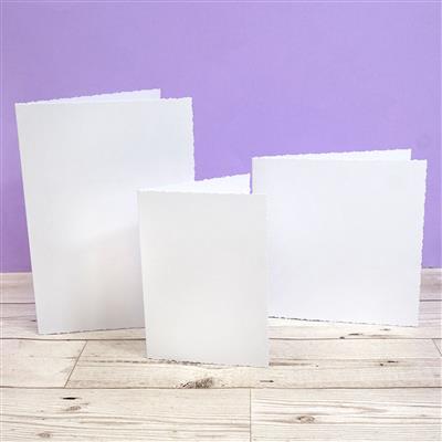 Deckle-Edge Card Blanks & Envelopes Megabuy! 30 Card Blanks Total (10 x 6x6, 10 x A6, 10 x A5)