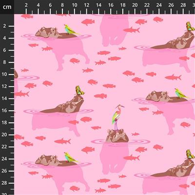 Tula Pink Everglow Collection My Hippos Don’t Lie Nova Fabric 0.5m