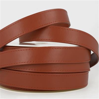 Faux Leather Webbing Chocolate 25mm (1m)
