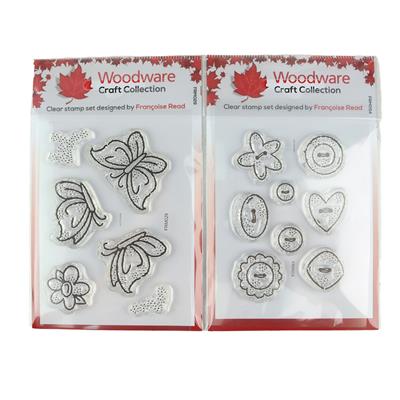 Woodware Clear Stamps 3x4 inch - set of 2