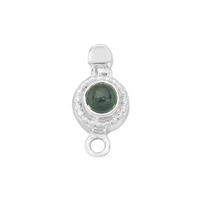 925 Sterling Silver Box Clasp with 0.50cts Grandidierite Round