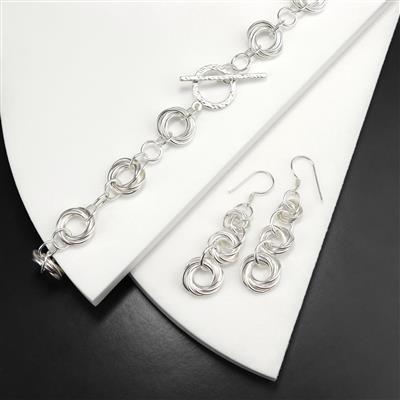 925 Sterling Silver Textured Closed Jump Ring Chainmaille Project With Instructions By Alison Tarry