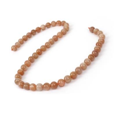 150cts Sunstone Plain Rounds Approx 8mm, 38cm