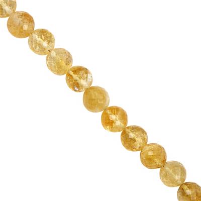 135cts Citrine Faceted Rounds Approx 8mm 33cm Strand