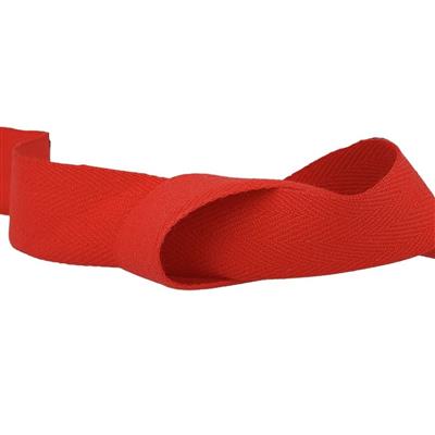 Trim Twill Tape Red Cotton 0.5m x 25mm (Cut to Order)