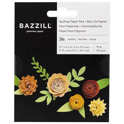 Bazzill Quilling Perforated Paper Pack Buttercup. 36 Sheets