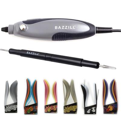 Bazzill Quilling Starter Kit! Inc; USB Spinning Tool Quill Tool & 6x Packs of Bazil Paper, Plus Slotted Tool 