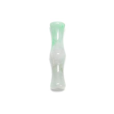 6cts Type A Floating Flower Jadeite Bamboo Bead, Approx 6x25mm by Suzie Menham
