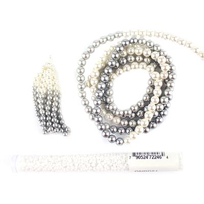 Ombre Dreams - White to Dark Grey Ombre Shell Pearls with Silver Plated Base Metal & 6mm White to Dark Grey Ombre Shell Pearls 