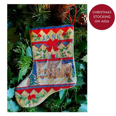 Cross Stitch Guild Cotswold Christmas Stocking on Aida