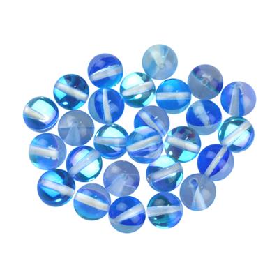Blue Mystic Glass Beads, 8mm (25pcs)