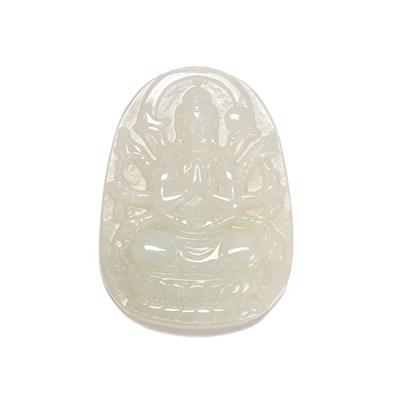 100cts Type A Jadeite 1000 Hand Guanyin Approx 36x50mm, 1pc