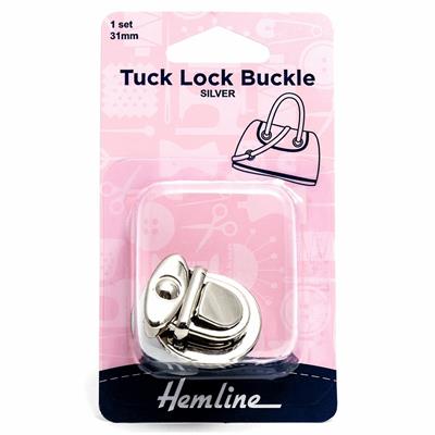 Silver Tuck Lock Buckle 31mm
