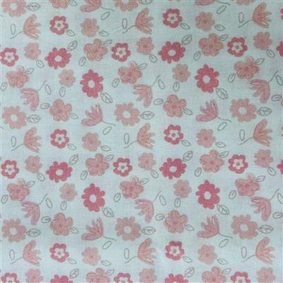 Nursery Pink Flowers Fabric 0.5m