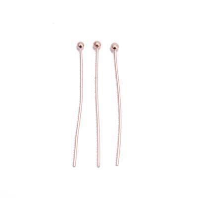 Bare Copper Headpins, 30mm, 3pcs 