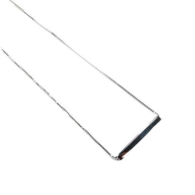 925 Sterling Silver Adjustable Horizon Bar Necklace, 17