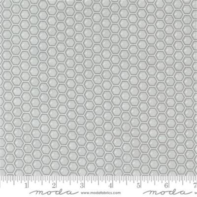 Moda Honey & Lavender Honeycomb Grey Fabric 0.5m