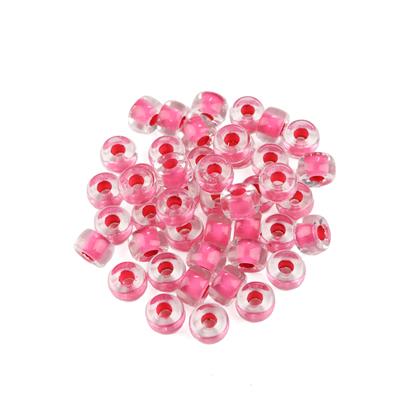 Preciosa Ornela Glass Beads, 9mm - Pink Lined Crystal (50pk)