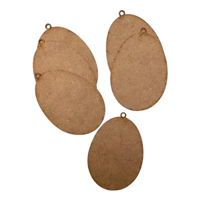 Blank MDF hanging Eggs, pack of 6 