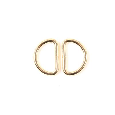 20mm Gold D Ring - 2 Pieces