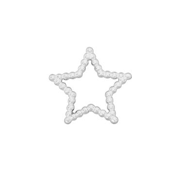 925 Sterling Silver Beaded Star Shape Approx 20mm