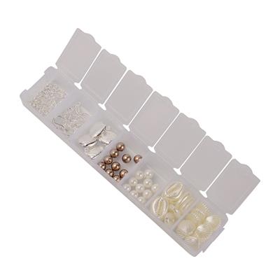 Shell Pearl Kit in Plastic Box with Silver Plated Base Metal Findings With Downloadable Instructions By Carol Vickers
