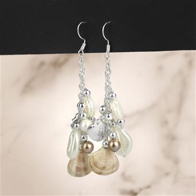 Shell Pearl Kit in Plastic Box with Silver Plated Base Metal Findings With Downloadable Instructions By Carol Vickers